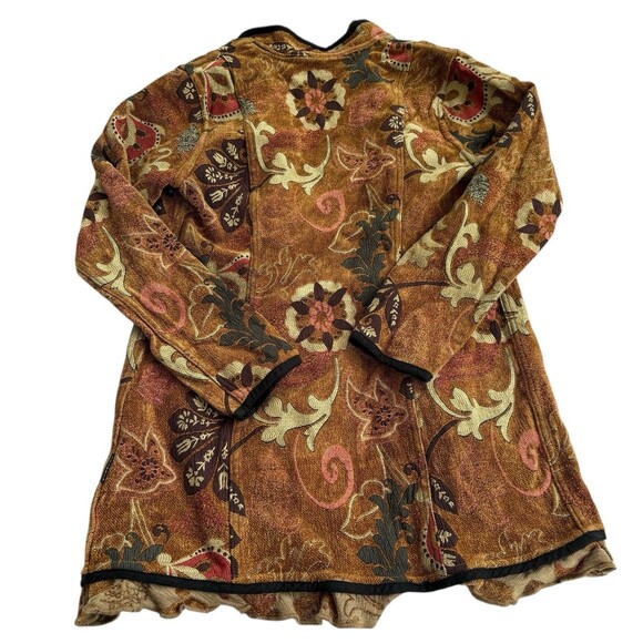 Trimdin S? Brocade Jacket Blazer Wearable Art Floral Reversible Provence Garden - Picture 8 of 14